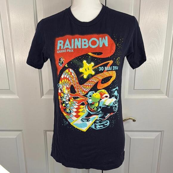 Tultex Other - Nintendo Mario Kart Rainbow Grand Prix T-Shirt - Vintage 2014 Design